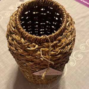 Made in Philippines wicker vase